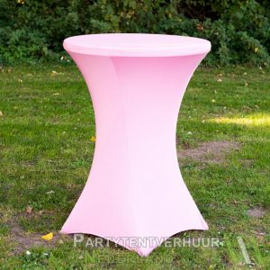 Statafel met rok roze huren Partytentverhuur Gorinchem