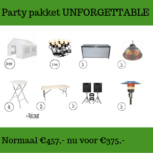 Party pakket unforgettable huren in Gorinchem